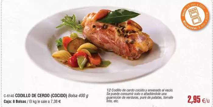 Oferta de Codillo De Cerdo (cocido) por 2,95€ en Abordo