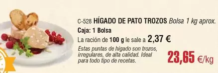 Oferta de Pato - Higado De  Trozos por 23,65€ en Abordo