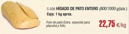 Oferta de Pato - Higado De  Entero por 22,75€ en Abordo