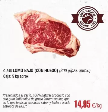 Oferta de Lomo Bajo (con Hueso) por 14,95€ en Abordo