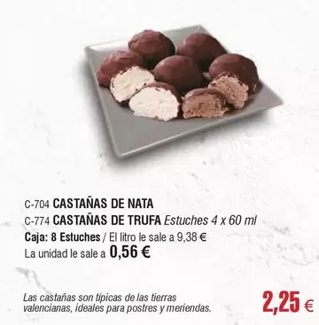 Oferta de Valencianas - Castanas De Nata por 2,25€ en Abordo