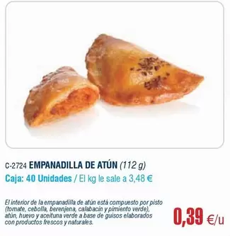 Oferta de Empanadilla De Atún por 0,39€ en Abordo