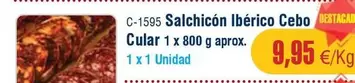 Oferta de Salchicón Ibérico Cebo por 9,95€ en Abordo