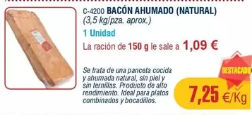 Oferta de Ideal - Bacón Ahumado (Natural) por 7,25€ en Abordo