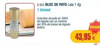 Oferta de Pato - Bloc De por 43,95€ en Abordo