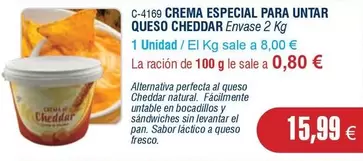 Oferta de Pan - Crema Especial Para Untar Queso por 15,99€ en Abordo