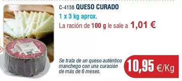 Oferta de Queso Curado por 10,95€ en Abordo