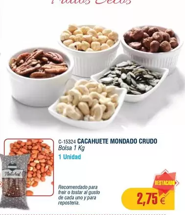 Oferta de Cacahuete Mondado Crudo por 2,75€ en Abordo