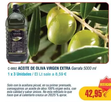 Oferta de Aceite De Oliva Virgen Extra por 42,95€ en Abordo