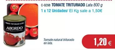 Oferta de Abordo - Tomate Triturado por 1,2€ en Abordo