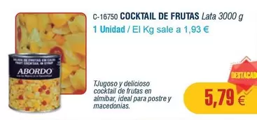 Oferta de Abordo - Cocktail De Frutas por 5,79€ en Abordo