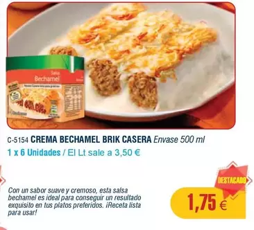 Oferta de Ideal - Crema Bechamel Brik Casera por 1,75€ en Abordo