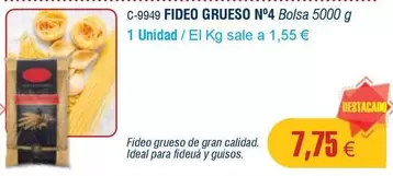 Oferta de Ideal - Fideo Grueso por 7,75€ en Abordo