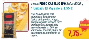 Oferta de Fideo Cabello Noo por 7,75€ en Abordo