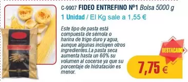 Oferta de Fideo Entrefino Noï por 7,75€ en Abordo