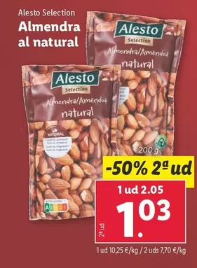 Oferta de Alesto - Almendra Al Natural por 2,05€ en Lidl