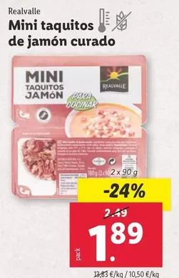 Oferta de Realvalle - Mini Taquitos De Jamon Curado por 1,89€ en Lidl