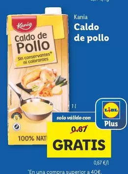 Oferta de Kania - Caldo De Pollo por 0,67€ en Lidl