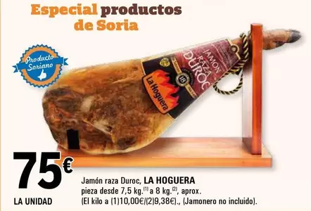 Oferta de La hoguera - Jamon Raza Duroc por 75€ en E.Leclerc