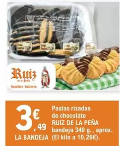 Oferta de Ruiz - Pastas Rizadas De Chocolate por 3,49€ en E.Leclerc