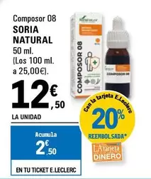 Oferta de Soria Natural - Composor 08 por 12,5€ en E.Leclerc