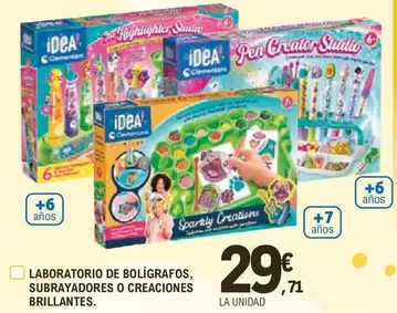 Oferta de Clementoni - Laboratorio De Boligrafos, Subrayadores O Creaciones Brillantes por 29,71€ en E.Leclerc