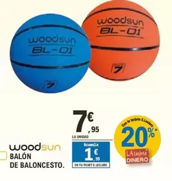 Oferta de Woodsun - Balon De Baloncesto por 7,95€ en E.Leclerc