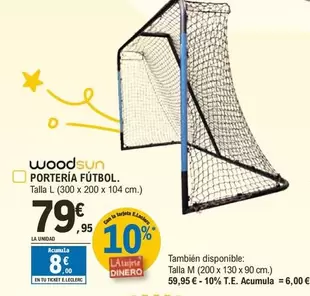 Oferta de Woodsun - Portería Fútbol por 79,95€ en E.Leclerc