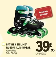 Oferta de Funciona - Patines En Línea Ruedas por 39,95€ en E.Leclerc