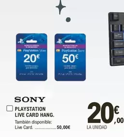 Oferta de PlayStation - Playstation Live Card Hang por 20€ en E.Leclerc