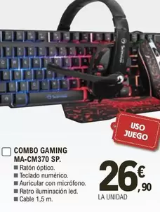 Oferta de Gaming - Combo Gaming Ma-cm370 Sp por 26,9€ en E.Leclerc