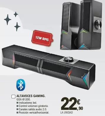 Oferta de Gaming - Altavoces Gaming por 22,9€ en E.Leclerc