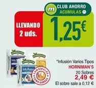 Oferta de Infusión por 1,25€ en Masymas