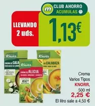 Oferta de Knorr - Crema Varios Tipos por 2,25€ en Masymas