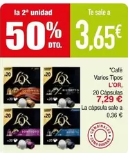 Oferta de L'or - Cafe Varios Tipos por 3,65€ en Masymas