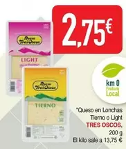 Oferta de Tres Oscos - Queso En Lonchas Tierno O Light por 2,75€ en Masymas