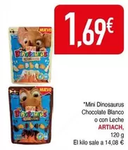 Oferta de Artiach - Mini Dinosaurus Chocolate Blanco O Con Leche por 1,69€ en Masymas