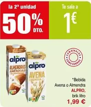 Oferta de Alpro - Bebida Avena O Almendra por 1,99€ en Masymas