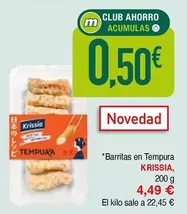 Oferta de Krissia - Barritas En Tempura por 4,49€ en Masymas