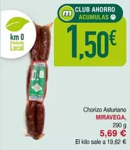 Oferta de Chorizo Asturiano por 1,5€ en Masymas