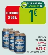 Oferta de Mahou - Cerveza 0,0 Tostada por 0,79€ en Masymas