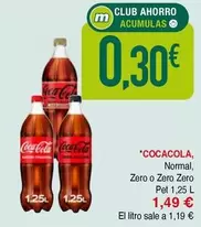 Oferta de Coca-Cola - Normal, Zero O Zero Zero por 1,49€ en Masymas