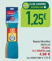 Oferta de Vileda - Bayeta Microfibra por 1,25€ en Masymas