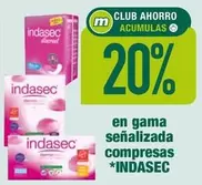 Oferta de Indasec - En Gama Señalizada Compresas en Masymas