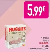 Oferta de Huggies - Panales Talla 2 por 5,99€ en Masymas