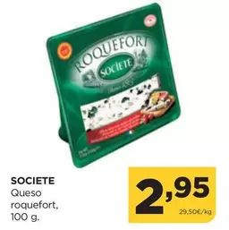 Oferta de Societe - Queso Roquefort por 2,95€ en Alimerka