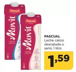 Oferta de Pascual - Leche Calcio Desnatada O Semi por 1,59€ en Alimerka