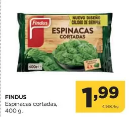 Oferta de Findus - Espinacas Cortadas por 1,99€ en Alimerka