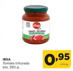 Oferta de Ibsa - Tomate Triturado Bio por 0,95€ en Alimerka