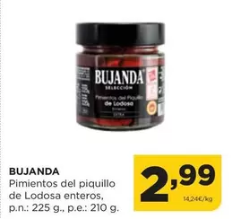 Oferta de Bujanda - Pimientos Del Piquillo De Lodosa Enteros por 2,99€ en Alimerka